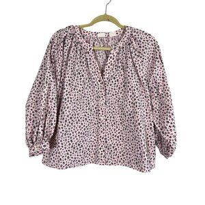 Levi's Top Women M Pink Floral Summer Y2K Boho Western 80s Retro Office Cowgirl